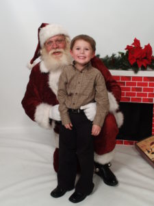Naturally bearded Santa and child image - Have Santas Will Travel